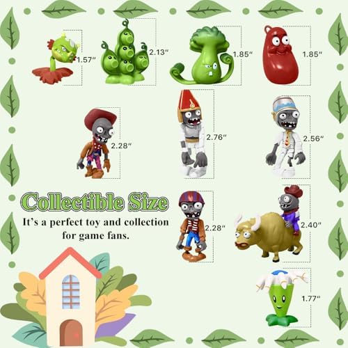 Action Figures Set, 10 Pieces Mini Figurines, Surprise Game Series PVC Toys for Kids and Fans, Ideal for Collection Party Supplies Cupcake Toppers