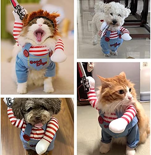 Pet Deadly Doll Dog Costume, Cosplay Halloween Christmas Funny Clothes Party Costume for Small Medium and Large Dogs