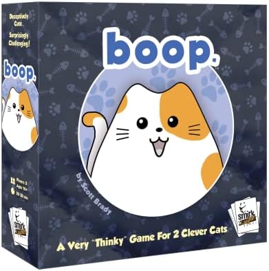 BOOP | Adorable 2 Player Cat and Kitten Strategy Game with 32 Wooden Pieces | Fast Tactical Puzzle Gameplay for Families Couples Kids and Adults | Ages 10 Plus