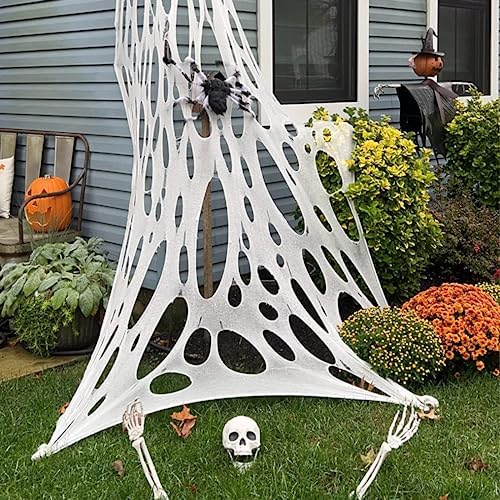 2-Pack Stretchy Spider Web Halloween Decorations Outdoor