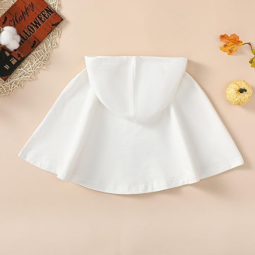 Kids Toddler Boy Girl Halloween Costume Ghost Smile Cloak Hooded Cape Poncho Fancy Party Cosplay Outfits