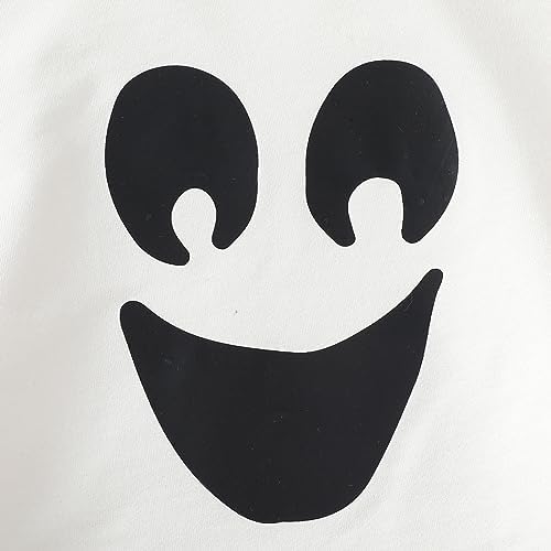Kids Toddler Boy Girl Halloween Costume Ghost Smile Cloak Hooded Cape Poncho Fancy Party Cosplay Outfits