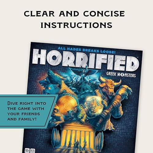 Horrified Games - Greek Monsters - Strategy Board Game - Boost Critical Thinking & Teamwork - Cooperative Gameplay - Unique Monster Challenges - 1 to 5 Players - Adults & Kids 10+
