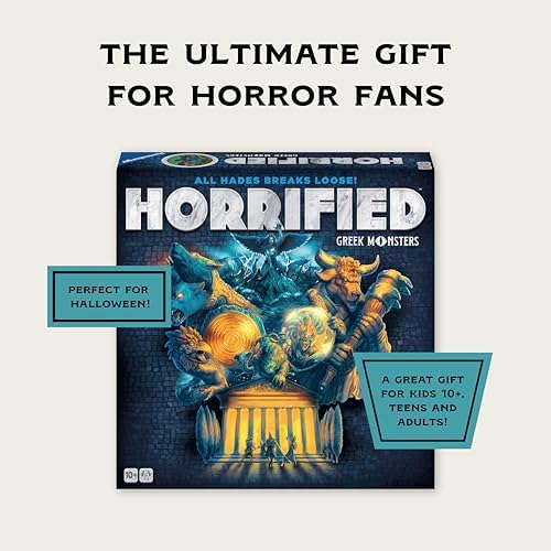 Horrified Games - Greek Monsters - Strategy Board Game - Boost Critical Thinking & Teamwork - Cooperative Gameplay - Unique Monster Challenges - 1 to 5 Players - Adults & Kids 10+