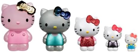 Hello Kitty and Friends 50th Anniversary Nesting Figures - Five Figures 6” to 2” Each with a Unique Finish - 5 Decades of Friendship - Officially Licensed Sanrio Product from