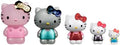 Hello Kitty and Friends 50th Anniversary Nesting Figures - Five Figures 6” to 2” Each with a Unique Finish - 5 Decades of Friendship - Officially Licensed Sanrio Product from