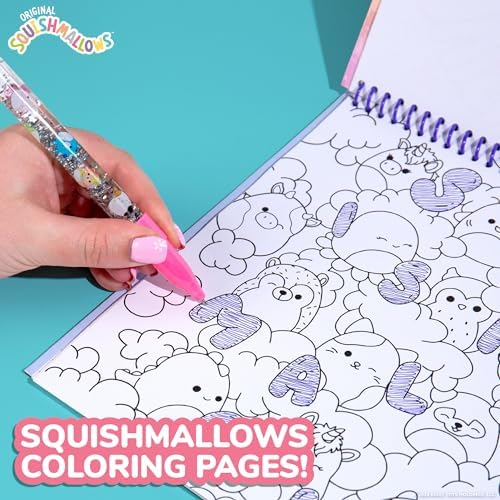 Original Squishmallows Sketchbook, Over 20 Stationery Supplies, Features Squishmallows Scrapbook Stickers