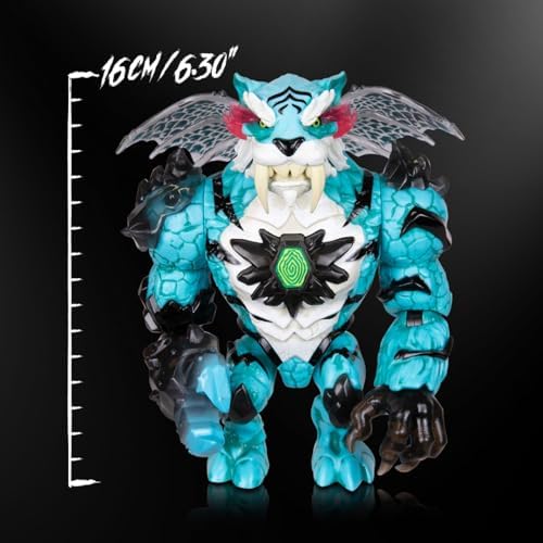 Apex Beast Tiger Collector Figure, 6.25" Tall, with Extreme Detailing, Premium Packaging, 13 Points of Articulation & Chomp Jaw - Styles May Vary