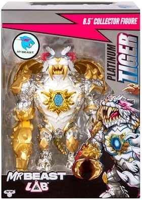 Apex Beast Tiger Collector Figure, 6.25" Tall, with Extreme Detailing, Premium Packaging, 13 Points of Articulation & Chomp Jaw - Styles May Vary