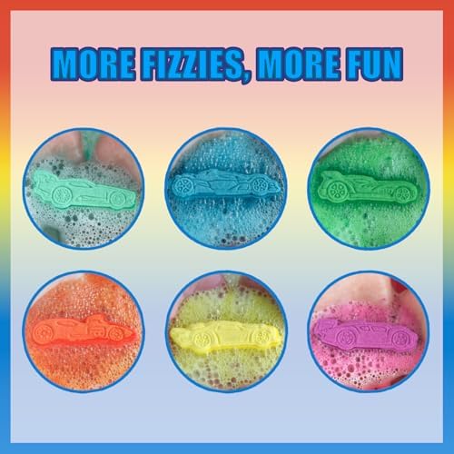 6 Piece Bath Bombs for Kids, Bubble Gum Scented, Bath Toys for Kids, Ages 3+, by Townley Girl