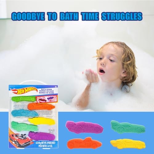 6 Piece Bath Bombs for Kids, Bubble Gum Scented, Bath Toys for Kids, Ages 3+, by Townley Girl