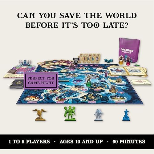 Horrified Games - World of Monsters - Strategy Board Game - Boost Critical Thinking & Teamwork - Cooperative Gameplay - Unique Monster Challenges - 1 to 5 Players - Adults & Kids 10+