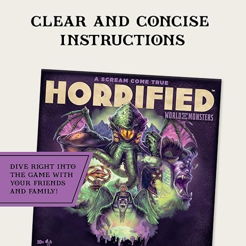 Horrified Games - World of Monsters - Strategy Board Game - Boost Critical Thinking & Teamwork - Cooperative Gameplay - Unique Monster Challenges - 1 to 5 Players - Adults & Kids 10+