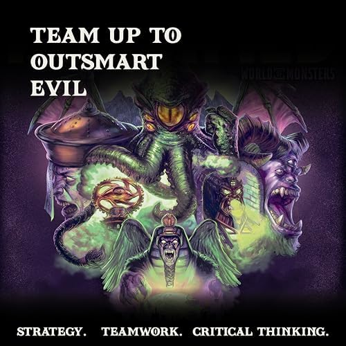 Horrified Games - World of Monsters - Strategy Board Game - Boost Critical Thinking & Teamwork - Cooperative Gameplay - Unique Monster Challenges - 1 to 5 Players - Adults & Kids 10+