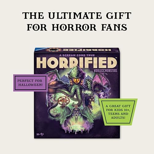 Horrified Games - World of Monsters - Strategy Board Game - Boost Critical Thinking & Teamwork - Cooperative Gameplay - Unique Monster Challenges - 1 to 5 Players - Adults & Kids 10+
