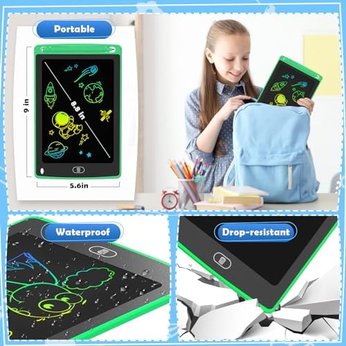 4 Pack LCD Writing Tablet for Kids, 8.5 Inch Colorful Doodle Board Drawing Tablet, Educational Learning Toys Birthday Gifts for Boys Girls Age 3 4 5 6 7 8