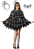 3 Pcs Spider Web Costume for Women,Easy Halloween Costume for Adults
