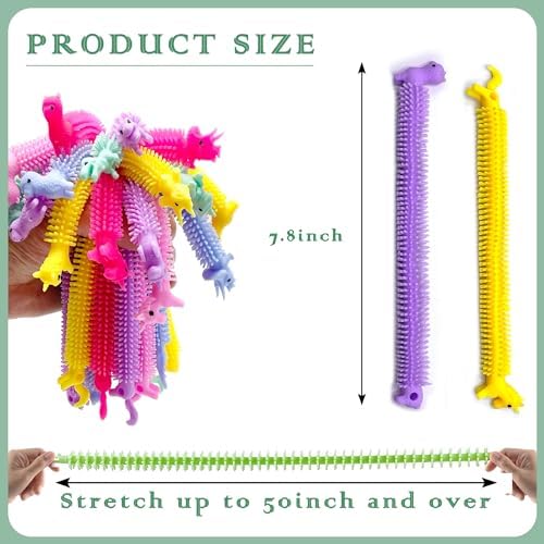 30 Pack Stretchy Strings Fidget Toys, Sensory Toys Bulk for Kids and Adults Stress Relief, Anti-Anxiety Autism Toys, Perfect for Valentine's Day Classroom Exchange, Birthday Gifts, Party Favors