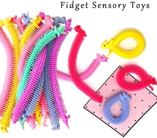 30 Pack Stretchy Strings Fidget Toys, Sensory Toys Bulk for Kids and Adults Stress Relief, Anti-Anxiety Autism Toys, Perfect for Valentine's Day Classroom Exchange, Birthday Gifts, Party Favors