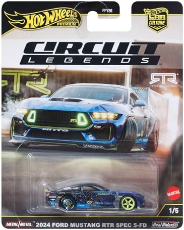 Premium Car Culture 1:64 Scale Die-Cast 2024 Mustang RTR Spec 5-FD Collectible Vehicle with Real Riders Tires & Metal/Metal Body & Chassis