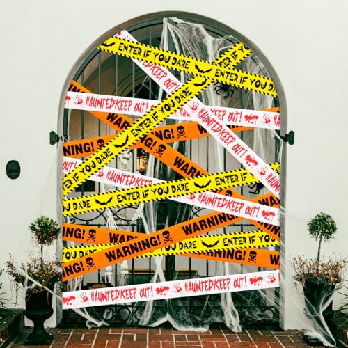 Halloween Decorations, 3inx90ft Caution Tape for Indoor and Outdoor(3 Pcs)