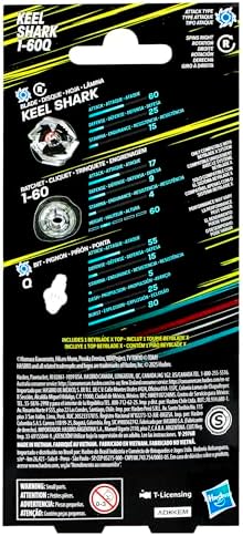 Beyblade X Keel Shark 1-60Q Booster Pack Set with Attack Type Top; Authentic Takara Tomy Battle Tops Games/Toys for Boys and Girls 8+