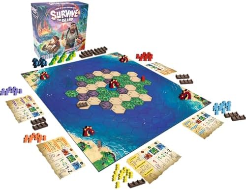 Survive The Island Board Game (2024 Edition) - Thrilling Escape Adventure with New Monsters, Fun Strategy Game for Kids & Adults, Ages 8+, 2-5 Players, 45 Minute Playtime