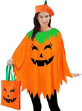 Pumpkin Costume for Women Adult,Pumpkin Poncho Halloween Costume Set