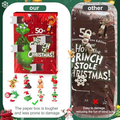 Christmas Advent Calendar 2025,Christmas Countdown Calendar,with 24 Collectible Advent Calendar for Kids Toddler Adult Teens Boy Girls,Xmas Vacation Gifts Idea