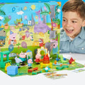 George's Party Advent Calendar with 24 Surprise Toys and Stickers Including 5 Figures, Preschool Toys for Girls and Boys 3 and Up