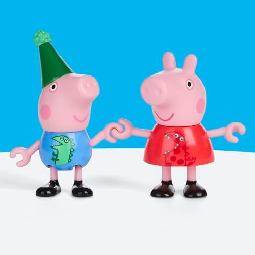 George's Party Advent Calendar with 24 Surprise Toys and Stickers Including 5 Figures, Preschool Toys for Girls and Boys 3 and Up