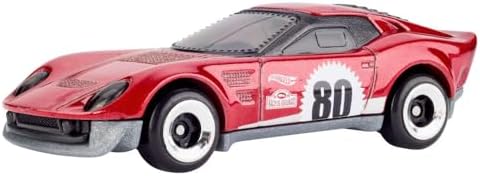 Toy Cars, 5-Pack of 1:64 Scale Toy Cars with Collectible Deco & Packaging, Core Mattel 80th Anniversary Set of 5 Vehicles