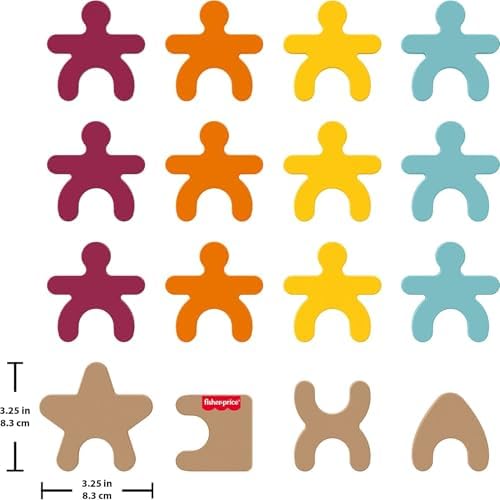 Wood Montessori Toy Stacking Shapes, American Montessori Society Seal of Excellence, 16-Piece Wooden Learning Activity & Expert Play Tips for Kids Ages 2+ Years