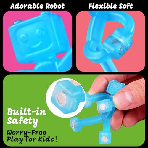 6Pcs Magnetic-People-Magnet-Men: Magnetic Travel Toys for Kids, Creative, Portable and Educational, Funny Magnets for Kids, Small Toys for Classroom Prizes, Easter Egg Stuffers, Office