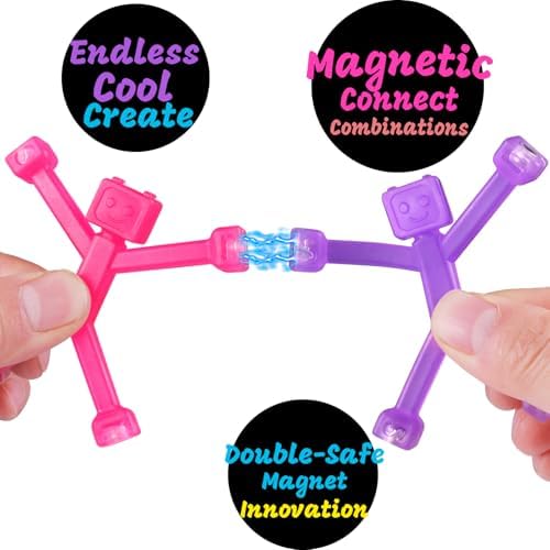6Pcs Magnetic-People-Magnet-Men: Magnetic Travel Toys for Kids, Creative, Portable and Educational, Funny Magnets for Kids, Small Toys for Classroom Prizes, Easter Egg Stuffers, Office