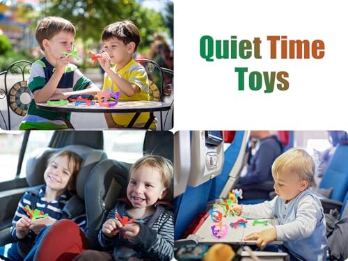 Updated Magnetic Toys for Kids in Robot Shape, Creativity Fidget Magnets, Magnet Men for Travel Toys, Funny Magnetic People for Kids (Translucent, 30 Pcs)