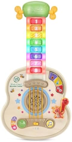 Strum and Count Wooden Guitar, Musical Toddler Toy
