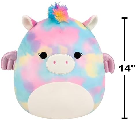 Original 14in Jaime The Rainbow Tie-Dye Pegasus – Official Jazwares Plush (Large)