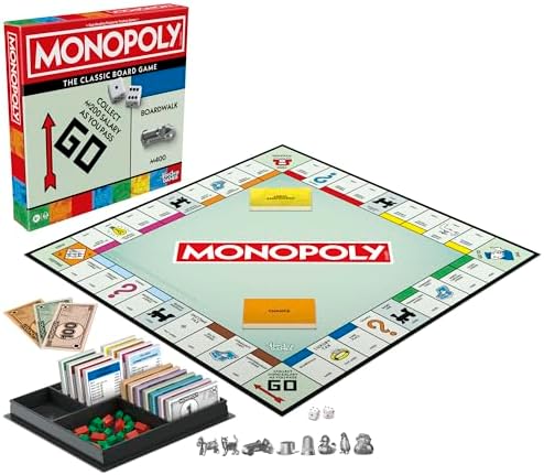 Board Game | Classic Game with Storage Tray and Larger Tokens | Ages 8+ | 2 to 6 Players | Family Games for Kids and Adults | Kids Gifts