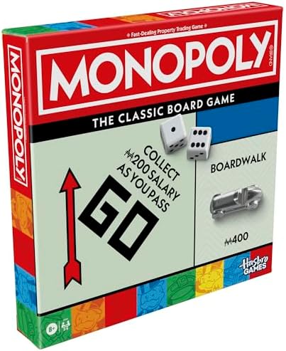 Board Game | Classic Game with Storage Tray and Larger Tokens | Ages 8+ | 2 to 6 Players | Family Games for Kids and Adults | Kids Gifts