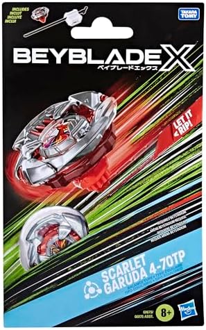 Beyblade X Scarlet Garuda 4-70TP BX Starter Pack Set with Balance Type Top and Launcher, Authentic Takara Tomy Battle Tops Games, Toys for Boys and Girls 8+
