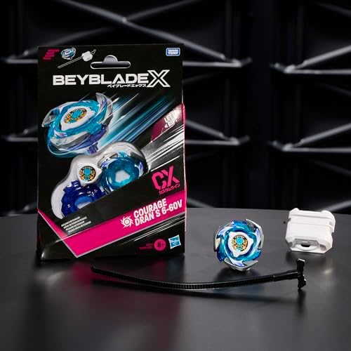 Bey Blade X Courage Dran S 6-60V CX Starter Pack Set, Attack Type Top and Launcher; Authentic Takara Tomy Battle Tops Games, Toys for Boys and Girls 8+