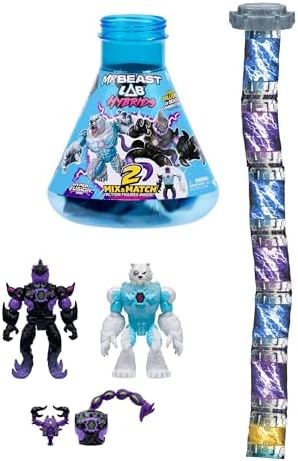 Hybrids Multi Pack, Reveal Different Hybrid Parts To Create 2 Mix & Match Action Figures, Plus Parts Of The Golden Panther Dragon, Fuse Millions Of Beast Combinations - Shark VS Polar Bear
