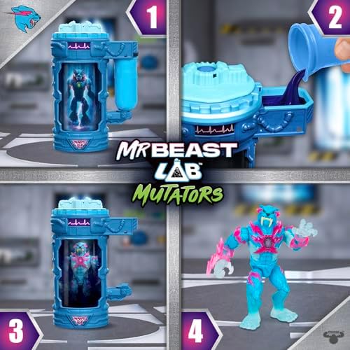 Hyper Fusion Mutators, Experiment & Create The Lightning Panther, Add Mutation Fluid, Press The Fingerprint Scanner & Reveal The Panther, Over 20 Points of Articulation, Collect All 3