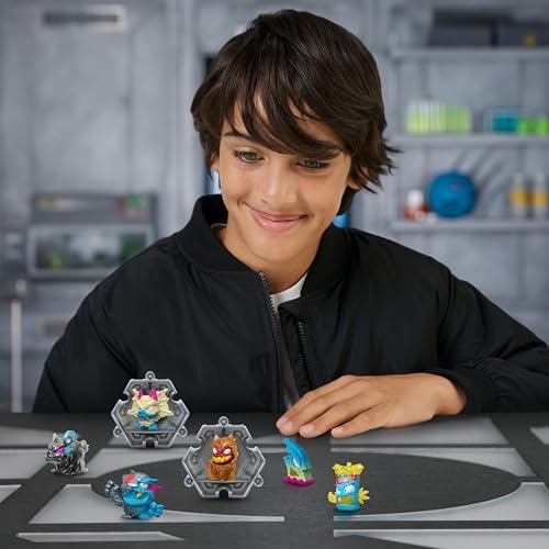 Swarms Series 3, Hyper Fusion Series, 6 Pack - Lab Pack Includes 6 Micro Beasts, 6 Collectible Stickers & 2 Stackable Fusion Caps to Build Out Your Own MrBeast Lab