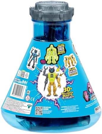 Hybrids Multi Pack, Reveal Different Hybrid Parts to Create 2 Mix & Match Action Figures, Plus Parts of The Golden Panther Dragon, Fuse Beast Combinations, Lab-Bot vs GID Skeleton