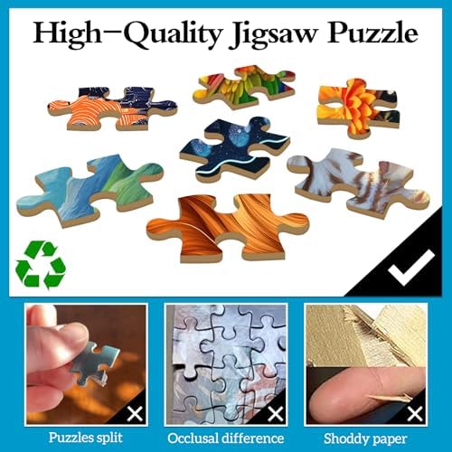 1000 Piece Puzzle for Adults, Flower House Jigsaw Puzzle, Family Puzzles Game, Interlock Perfectly No Dust, Home Decoration Puzzle, Gifts for Valentine's Day Easter Parents