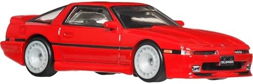 Premium Car Culture Collectible Toy Car, 1:64 Scale Die-Cast Toyota Supra A70, Ronin Run 2 Vehicle with Real Riders Tires