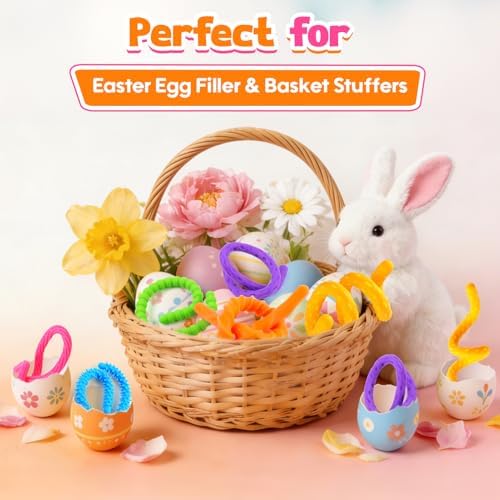 Sensory Fidget Toys for Kids: 6 Pack Textured Silicone Fidget Stick for Stress Anxiety Autistic ADHD, Quiet Desk Fidgets for Classroom, Sensory Toys for Autism, Egg Filler Easter Basket Stuffers