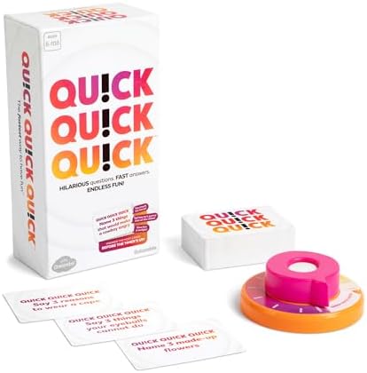 Quick Quick Quick by Relatable, Unleash Your Inner Funny with The Ultimate Party Games for Friends and Family Game Night, Perfect Adult Games & Kids Games, The Fastest Way to Have Fun, Ages 8 to 108